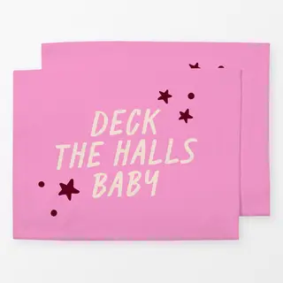 Tischset Typo Weihnachten "Deck the Halls Baby"