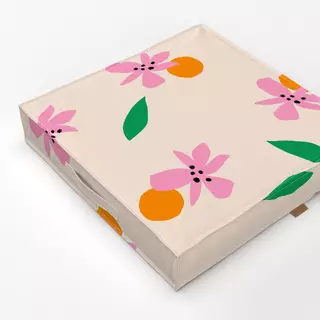Bodenkissen Blüten Orangen Blätter