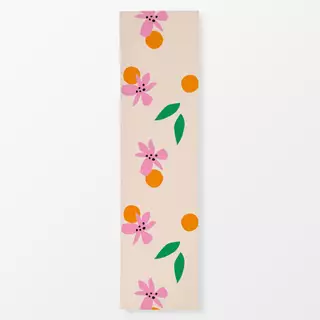 Tischläufer Blüten Orangen Blätter