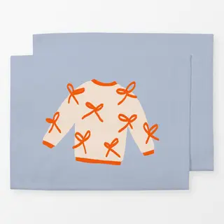 Tischset Pullover mit Schleifen