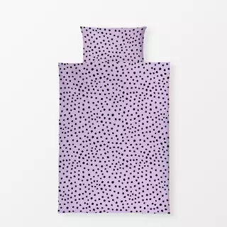 Bettwäsche Dots Purple & Black