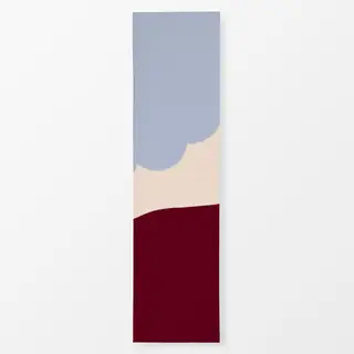 Tischläufer Abstrakt Hellblau & Bordeaux