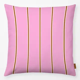 Kissen Streifen Rosa & Braun