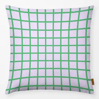 Kissen Karo Grid Lila & Grün
