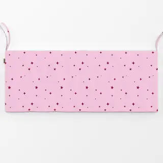 Bankauflage Muster Sterne Bordeaux & Rosa