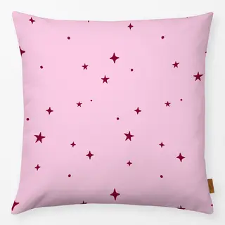 Kissen Muster Sterne Bordeaux & Rosa