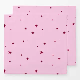 Servietten Muster Sterne Bordeaux & Rosa