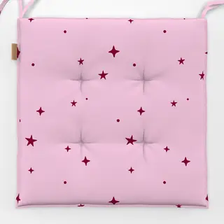 Sitzkissen Muster Sterne Bordeaux & Rosa