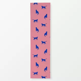 Tischläufer Muster Leoparden Pink & Blau