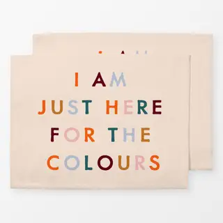 Tischset Typo Herbst Farben