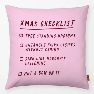 Kissen Checklist Weihnachten