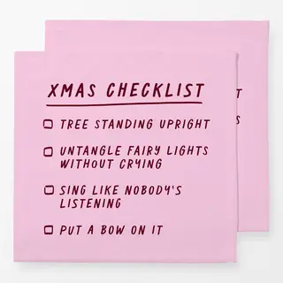 Servietten Checklist Weihnachten