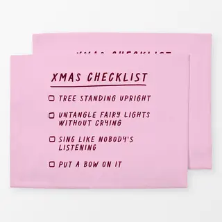 Tischset Checklist Weihnachten