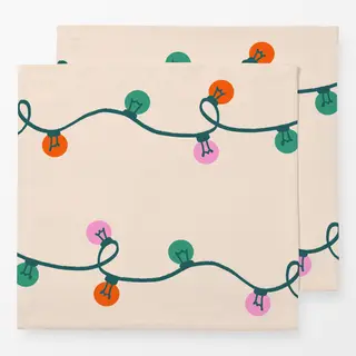Servietten Lichterkette Weihnachten