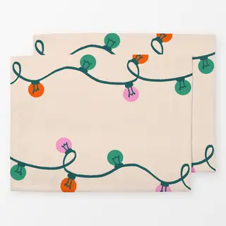 Tischset Lichterkette Weihnachten