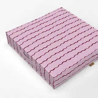 Bodenkissen Wellenlinien Rosa & Bordeaux
