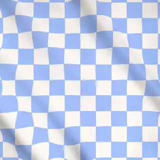 Meterware Schachbrettmuster Blau & Weiß