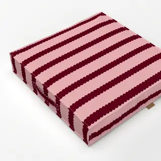 Bodenkissen Bubble Stripes Rosa & Bordeaux