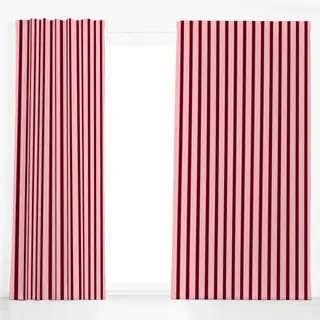 Dekovorhang Bubble Stripes Rosa & Bordeaux