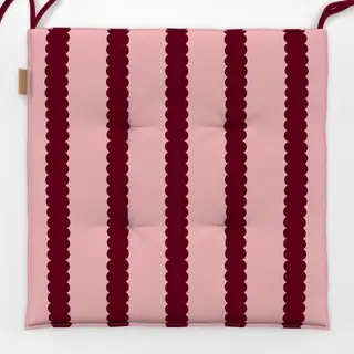 Sitzkissen Bubble Stripes Rosa & Bordeaux