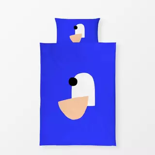 Bettwäsche Keramik Blau Abstrakt