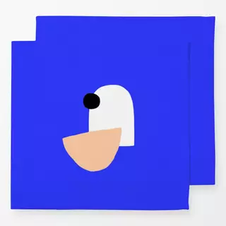 Servietten Keramik Blau Abstrakt