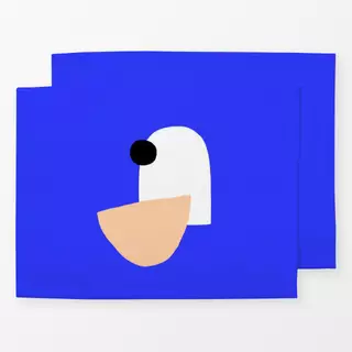 Tischset Keramik Blau Abstrakt