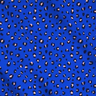 Meterware Leo Muster Blau & Rosa (klein)