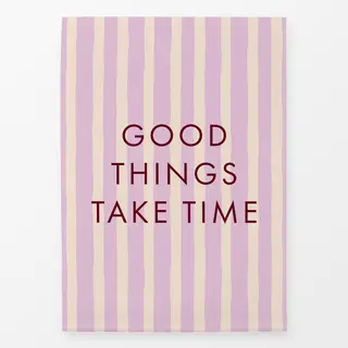Geschirrtücher Typo Streifen "Good Things take Time"