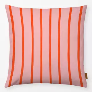 Kissen Streifen Orange & Rosa