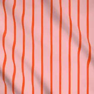 Meterware Streifen Orange & Rosa