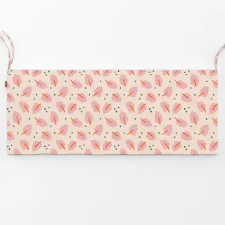 Bankauflage Muster Blätter Rosa & Rot