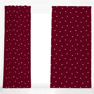Dekovorhang Punkte Bordeaux & Hellblau