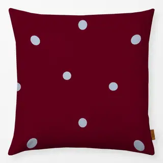 Kissen Punkte Bordeaux & Hellblau