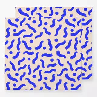 Servietten Wellen Blau