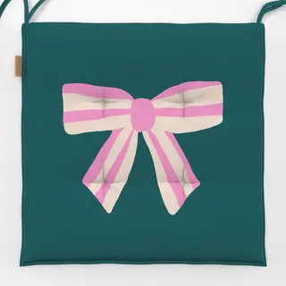 Sitzkissen Schleife gestreift Pink & Grün