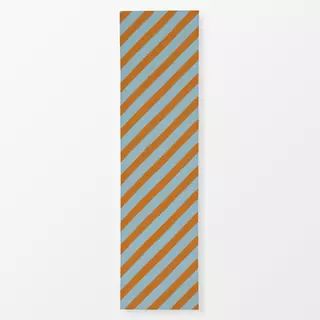 Tischläufer Streifen diagonal Blau & Braun