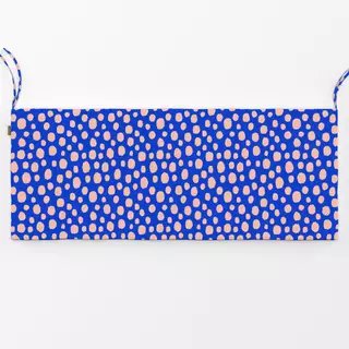 Bankauflage Kreidepunkte blau rosa