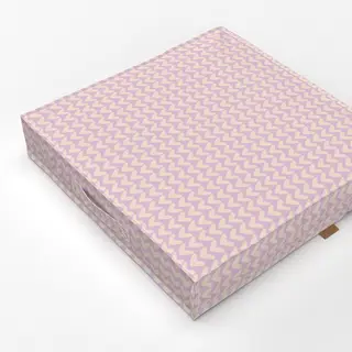 Bodenkissen Muster Strick Herzen rosa