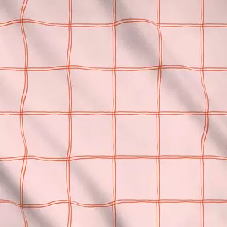 Meterware Karomuster Linien Rot & Rosa