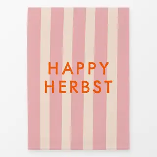 Geschirrtücher Typo Streifen Herbst Rosa Rot