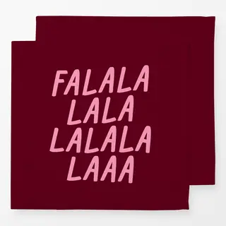 Servietten Typo "Falalalala"
