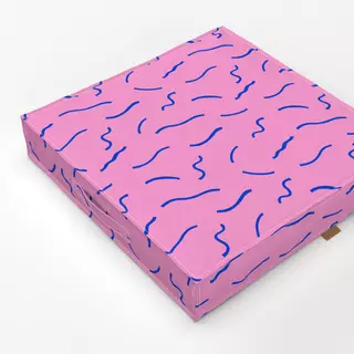 Bodenkissen Luftschlangen Blau & Pink