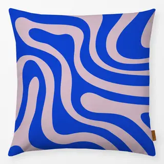 Kissen Swirl Blau