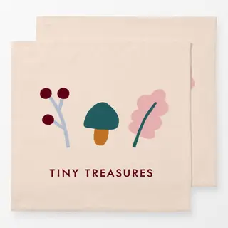 Servietten Pilz Blatt Zweig "Treasures"