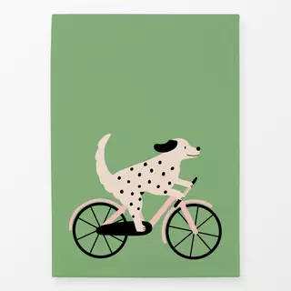 Geschirrtücher Hund mit Fahrrad