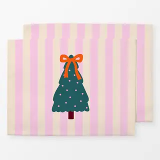 Tischset Weihnachtsbaum mit Schleife