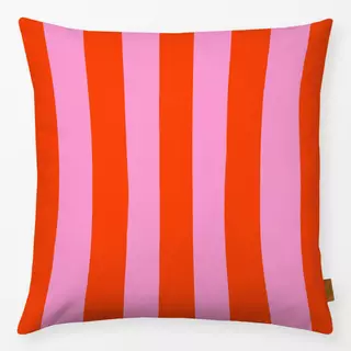 Kissen Streifen Orange & Pink