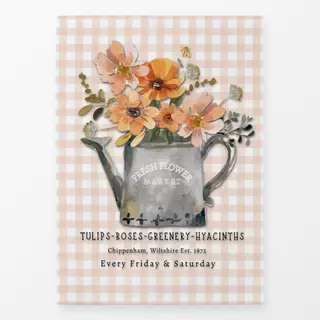 Geschirrtücher Vichy Milchkanne Blumen