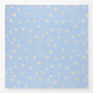 Tischdecke Gänseblümchen Blumen Hellblau